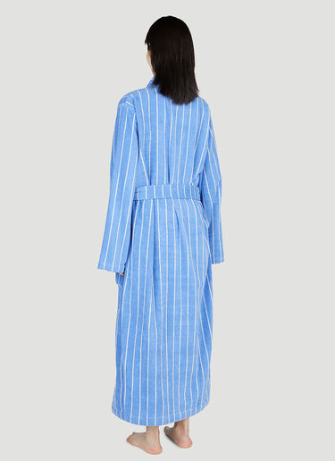 Tekla Striped Hooded Bath Robe Blue tek0353011