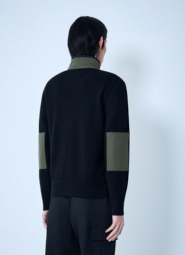 Moncler High-Neck Zip-Up Cardigan Black mon0164038