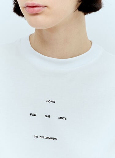 Song for the Mute Logo Print T-Shirt White sfm0256006