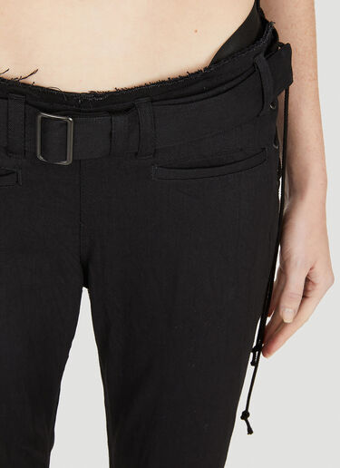 Yohji Yamamoto 사이드 스트링 팬츠 블랙 yoy0250002