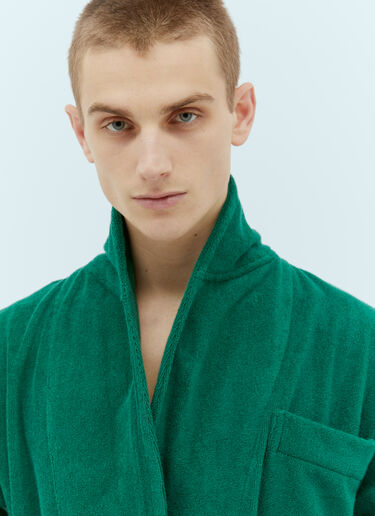 Tekla Terrycloth Classic Bathrobe Green tek0355013