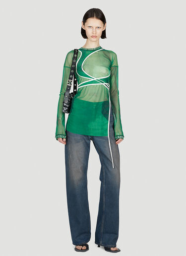 Ottolinger Mesh Wrap Top Green ott0252003
