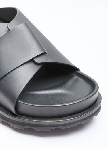 Jil Sander+ Leather Slides Black jsp0255016