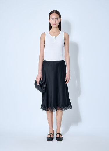 The Row Silk Irene Skirt Black row0260015