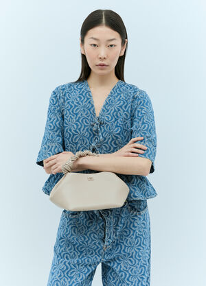 GANNI Bou Handbag Beige gan0255055