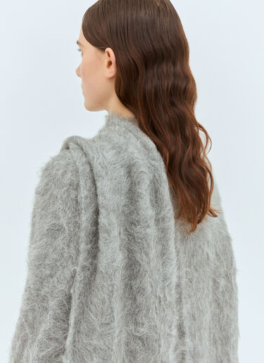 TOTEME Draped-Scarf Sweater Grey tot0259041