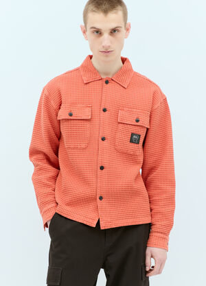 Burberry Waffle Button Shirt Brown bur0158003