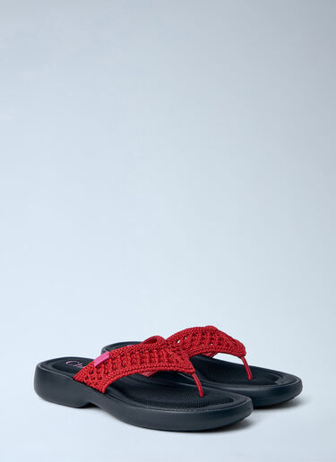 Chloé Woven Strap Poolette Sandals Red chl0264030