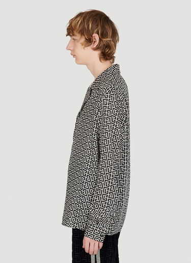 モノグラムプリントシャツ Balmain モノグラムプリントシャツ グレー bln0153002