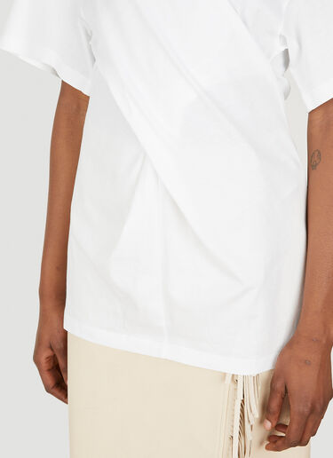 Stella McCartney Twisted Logo Print T-Shirt White stm0249009