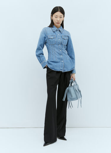 Chloé Corset-Detail Western Shirt Blue chl0255017