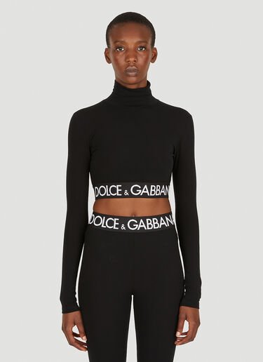 Dolce & Gabbana 긴소매 크롭 탑 블랙 dol0249001