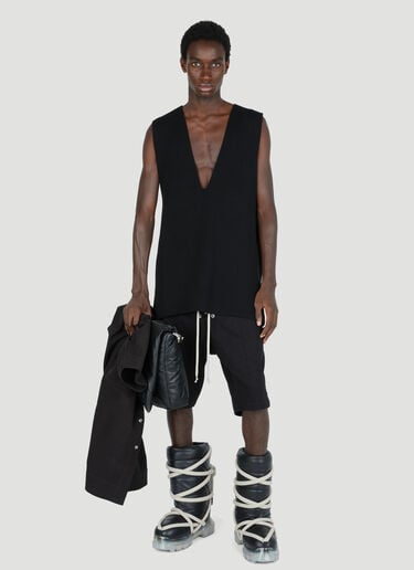 Rick Owens Cashmere Knit Vest Black ric0154001