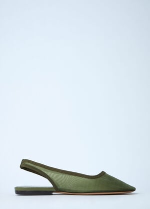 Dries Van Noten Mesh Slip-On Shoes Khaki dvn0260023