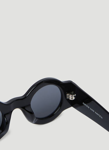 Dries Van Noten 라운드 선글라스 블랙 vns0353003
