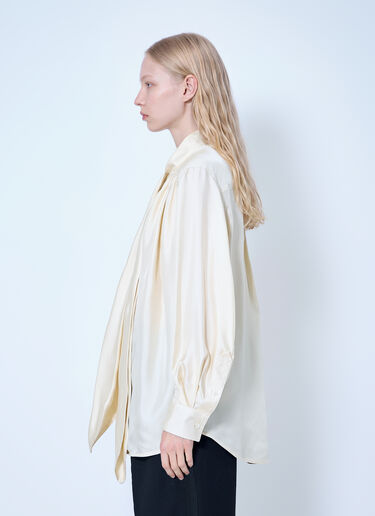LN-CC® - Bottega Veneta: Silk Twill Shirt - Cream Bottega Veneta Silk Twill Shirt Cream bov0265056