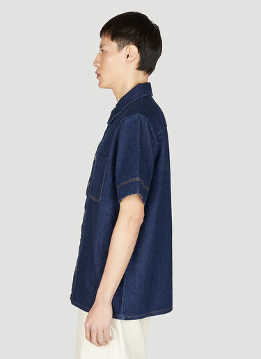 A.P.C. 牛仔短袖衬衫 蓝色 apc0152009