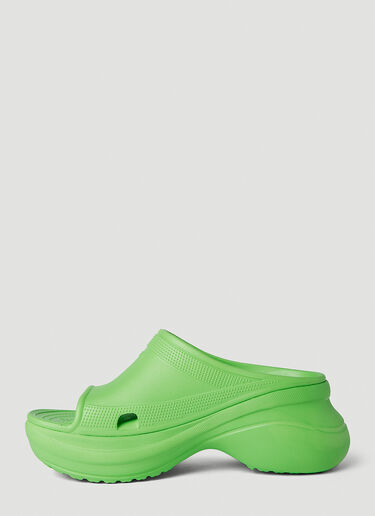 Balenciaga x Crocs Platform Pool Slides Green bal0249132