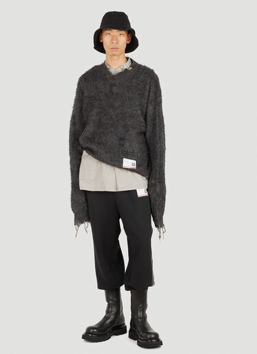 Maison Mihara Yasuhiro 侧边涂层运动裤 黑色 mmy0150004