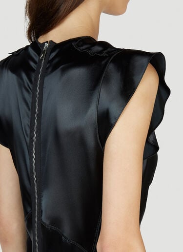 Bottega Veneta Fluid 荷叶边连衣裙 黑色 bov0251094