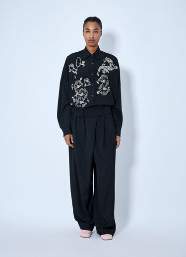 LN-CC® - Dries Van Noten: Casia Embellished Shirt - Black Dries Van Noten Casia Embellished Shirt Black dvn0264029