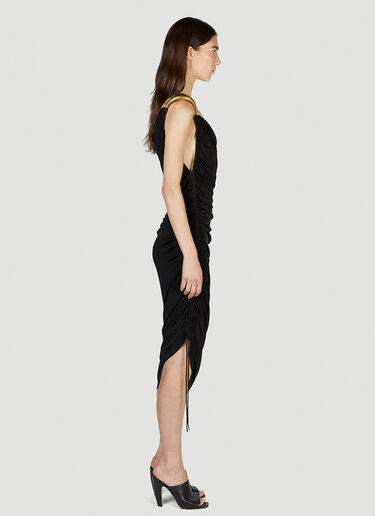 Bottega Veneta 드레이프 원 숄더 드레스 블랙 bov0251105