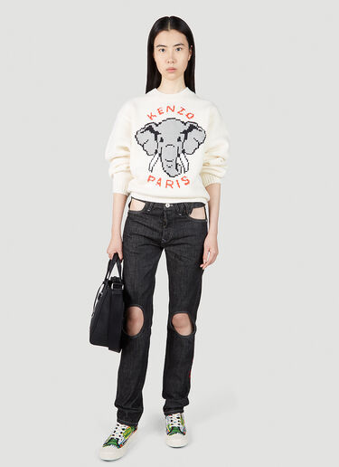 Elephant Sweater Kenzo Elephant Sweater White knz0252004