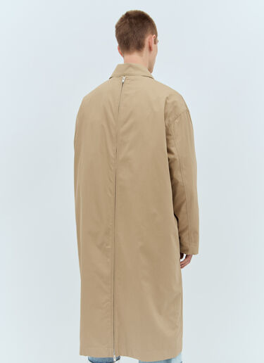 Bottega Veneta Cotton Twill Trench Coat Beige bov0157005