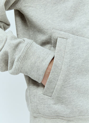 Comme Des Garçons PLAY Logo Patch Zip Hooded Sweatshirt Grey cpl0356012