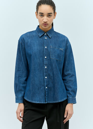 A.P.C. Chemise Boyfriend Shirt Blue apc0255009