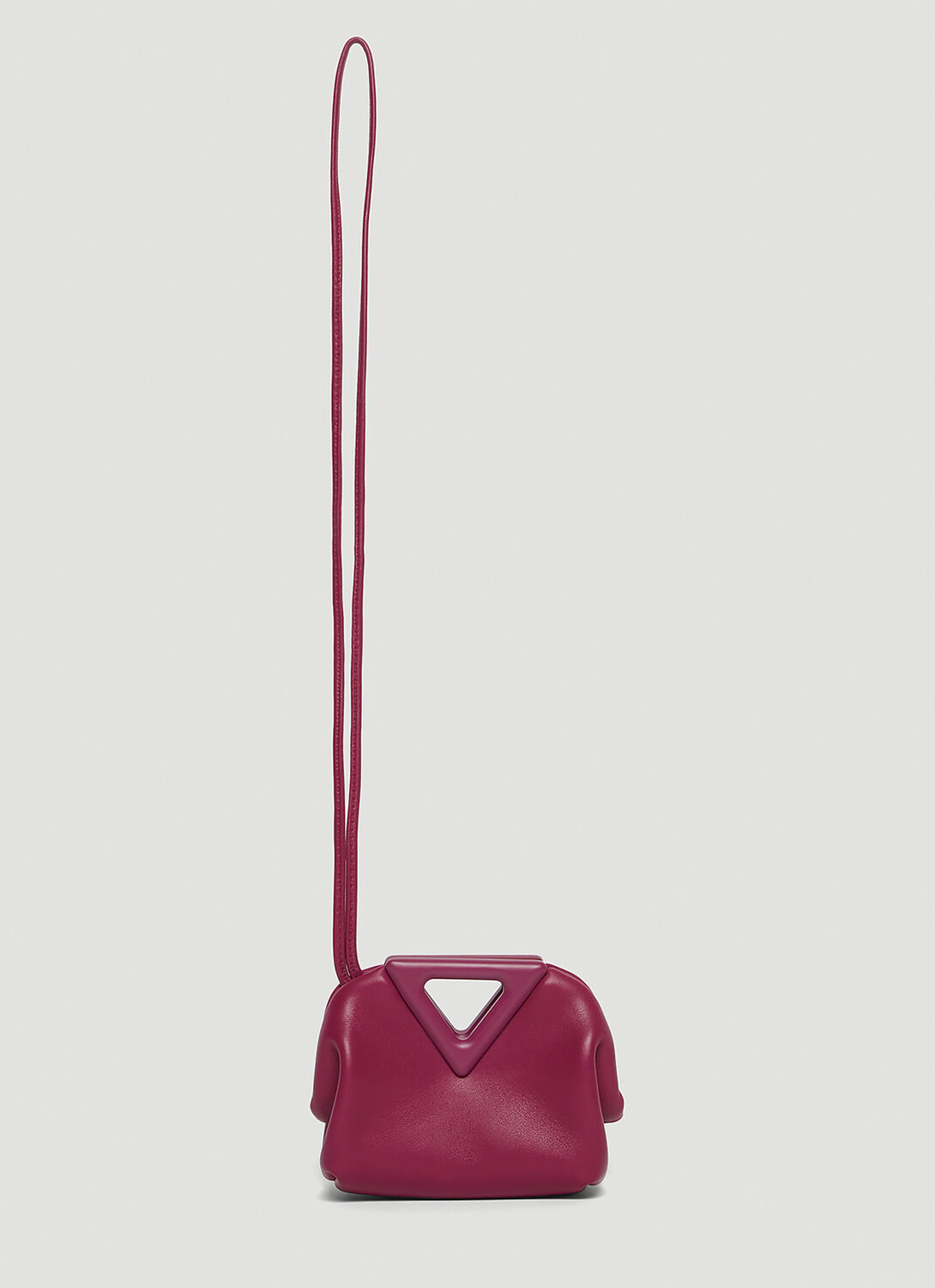 Shop Bottega Veneta Point Coin Purse In Burgundy