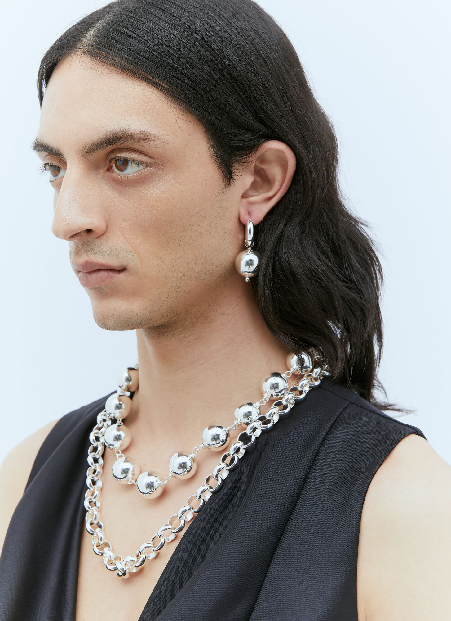 Shop Pearl Octopuss.y Sphere Necklace In Silver