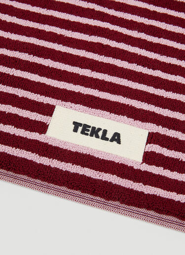 Tekla Sailor Stripes Bath Mat Burgundy tek0351014