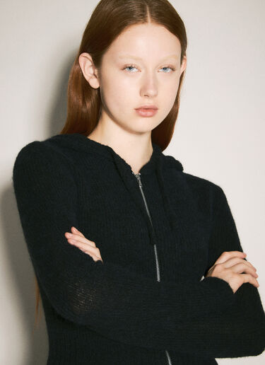 Compact Hooded Zip-Up Cardigan Our Legacy Compact Hooded Zip-Up Cardigan Black our0258005