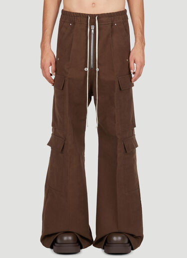 Rick Owens Drawstring Waistband Cargo Pants Brown ric0153009