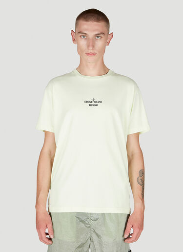 Stone Island Graphic Print T-Shirt Light Green sto0152074