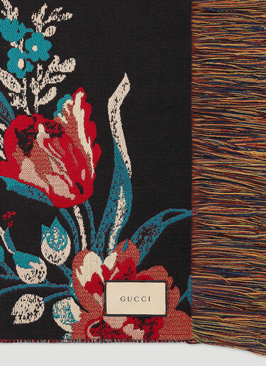 Gucci Grotesque Garden Reversible Blanket Black wps0680001