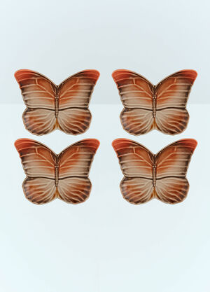 Seletti Set Of Four Cloudy Butterflies Bread And Butter Plate Multicolour wps0691129