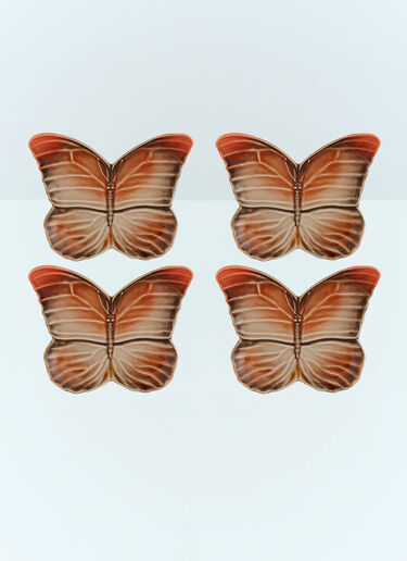 Bordallo Pinheiro Set Of Four Cloudy Butterflies Bread And Butter Plate Cream wps0691266