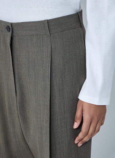 Gianni Wool Straight Pants The Row Gianni Wool Straight Pants Grey row0264057