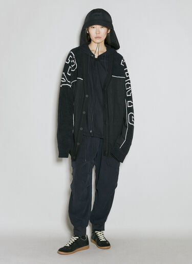 Y-3 로고 인타르시아 카디건 블랙 yyy0354002