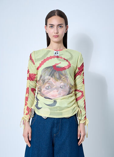 Chopova Lowena バラストメッシュトップ  イエロー cho0360003