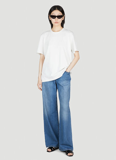 Tonal Logo T-shirt Saint Laurent Tonal Logo T-shirt White sla0253013