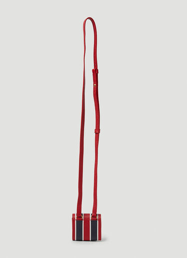 Thom Browne 标志性条纹 Airpod 耳机包 红 thb0250006
