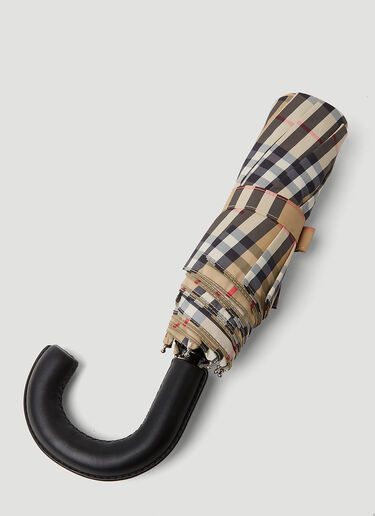 Burberry Trafalgar Check Folding Umbrella Beige bur0253063