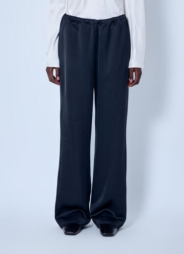 RÓHE Relaxed Fit Satin Trousers Black roe0266018