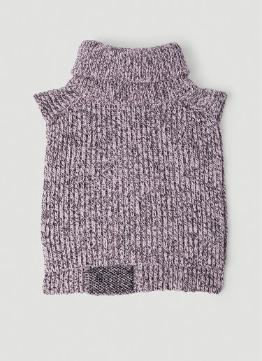 GANNI Knit Logo Bib Purple gan0251054