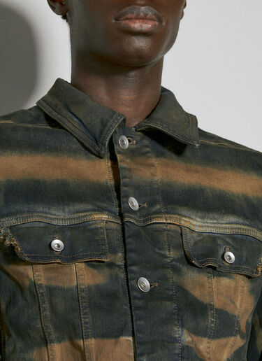 Stained Denim Trucket Jacket Rick Owens DRKSHDW Stained Denim Trucket Jacket Brown drk0154001