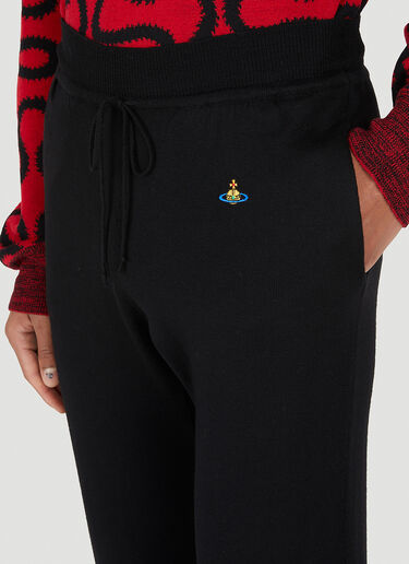 Vivienne Westwood Logo Patch Knitted Track Pants Black vvw0147012