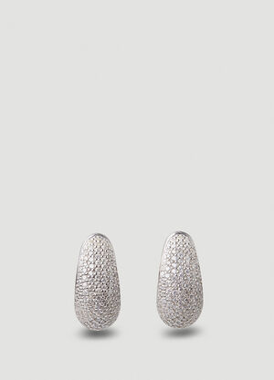 Tom Wood Ice Pavé Small Hoop Earrings Silver tmw0355013